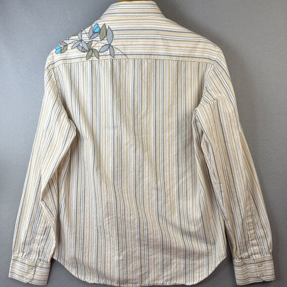 French Connection Floral Embroidered Shirt Mens US Size M Coastal Country Cowboy - Picture 10 of 13